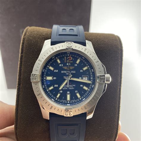 breitling colt blue rubber strap|Breitling chronomat rubber strap.